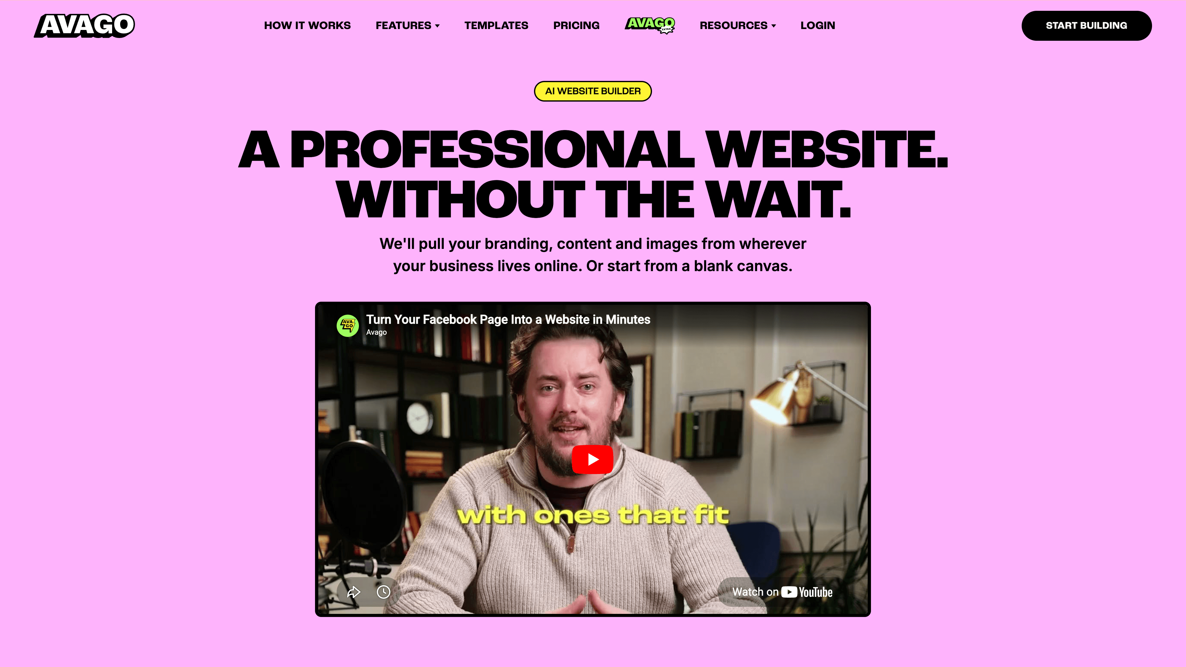 Avago website redesign, before and after - before
