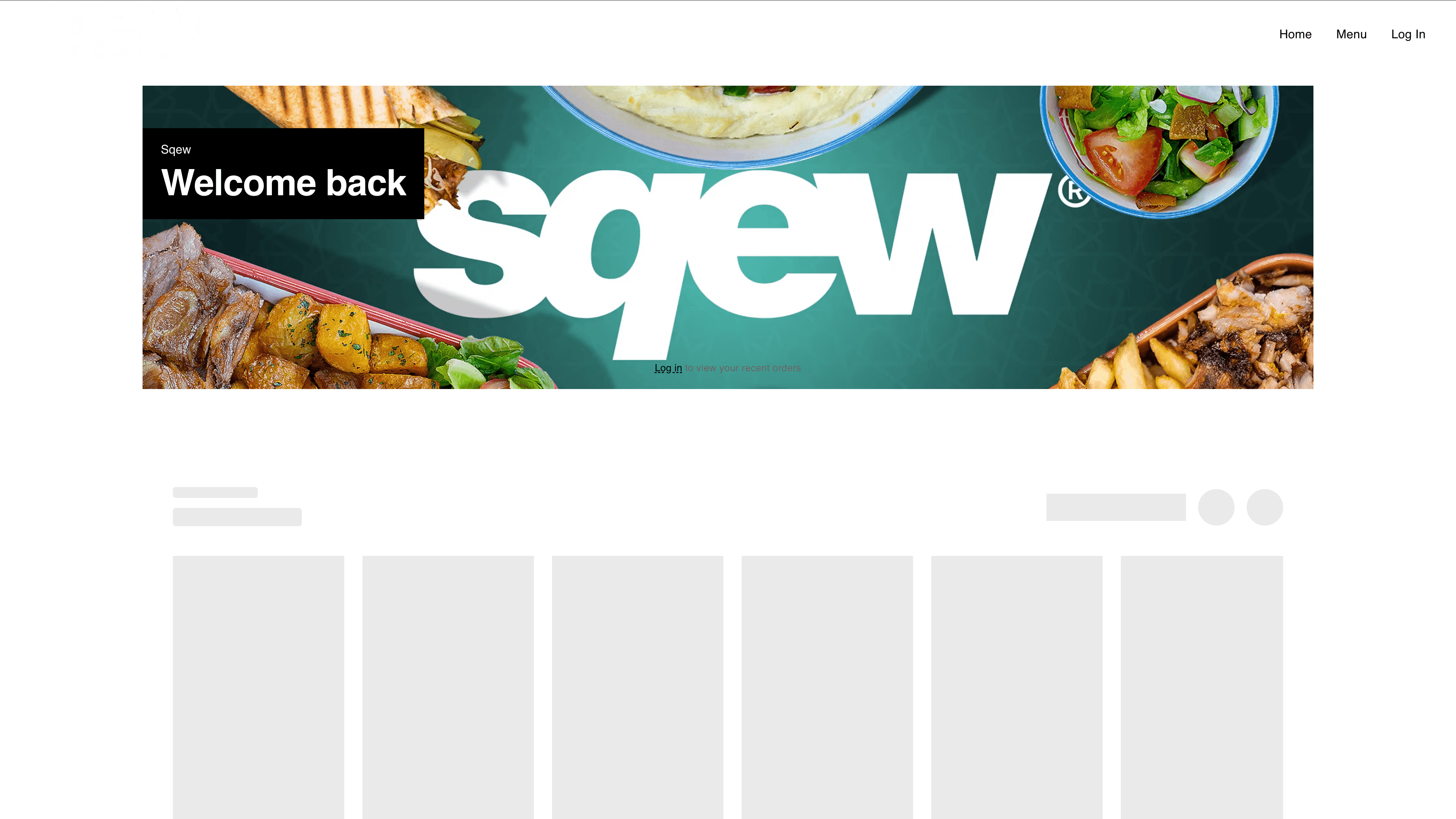 Sqew website redesign, before and after - before