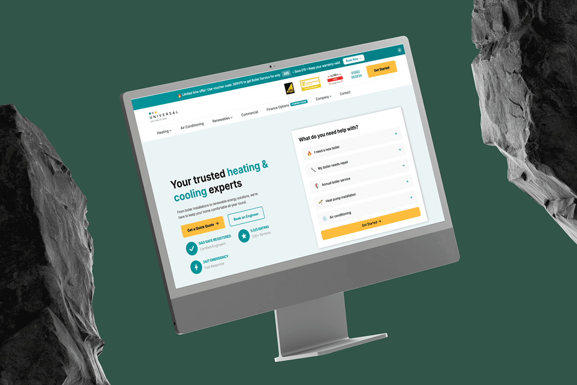 A website hero designed and built by Web Hero