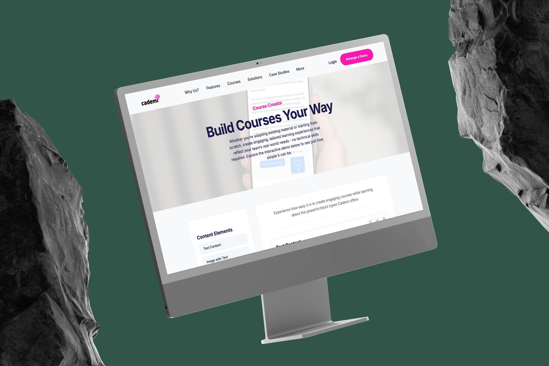 Cademi rebuilt marketing pages