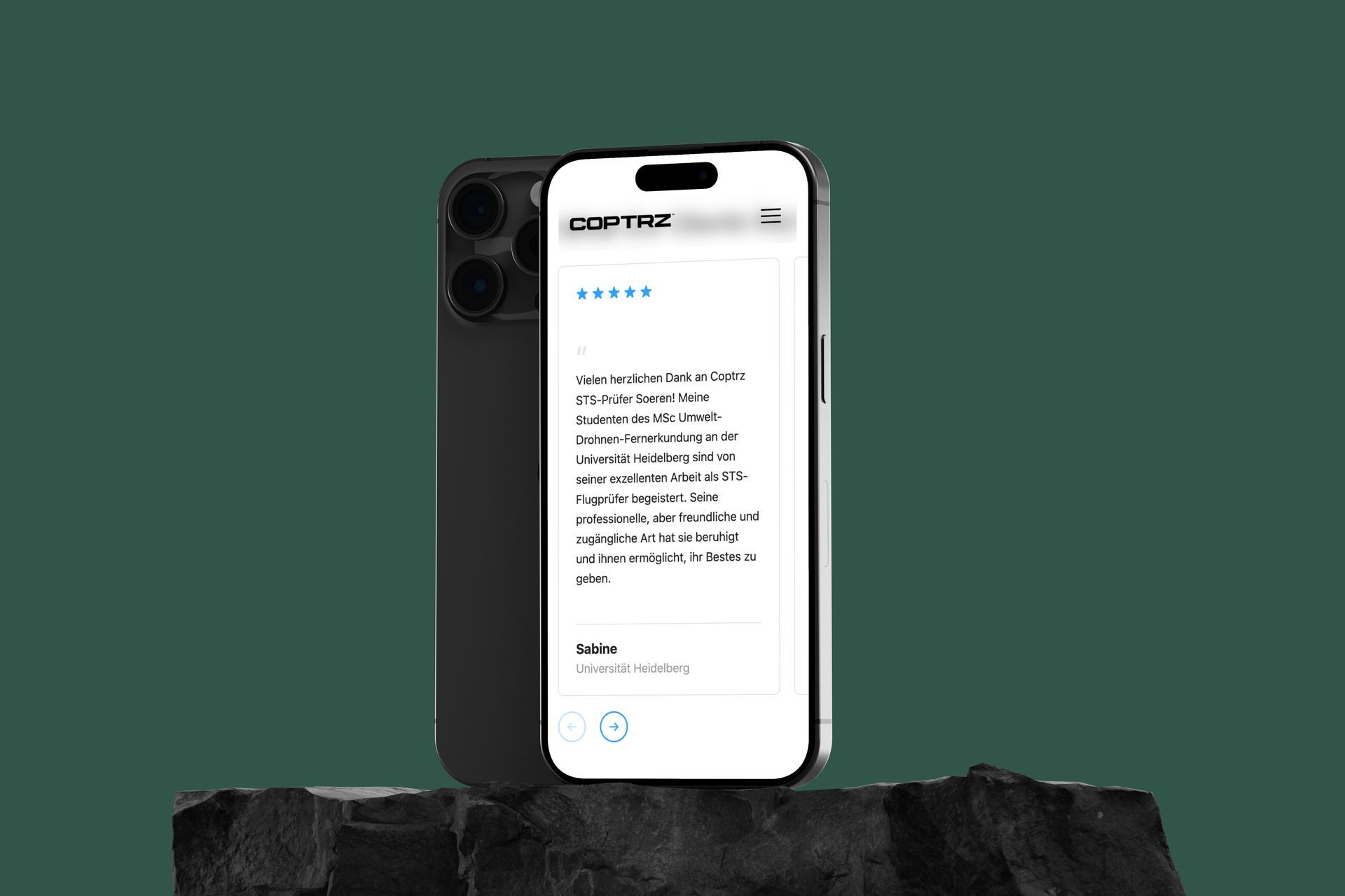 Coptrz product specification pages for enterprise drone buyers