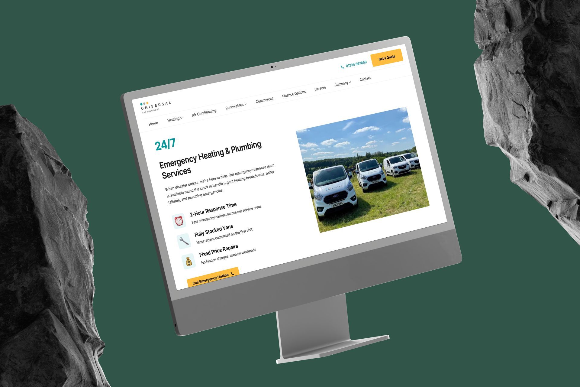 Universal Gas trade and domestic route pages